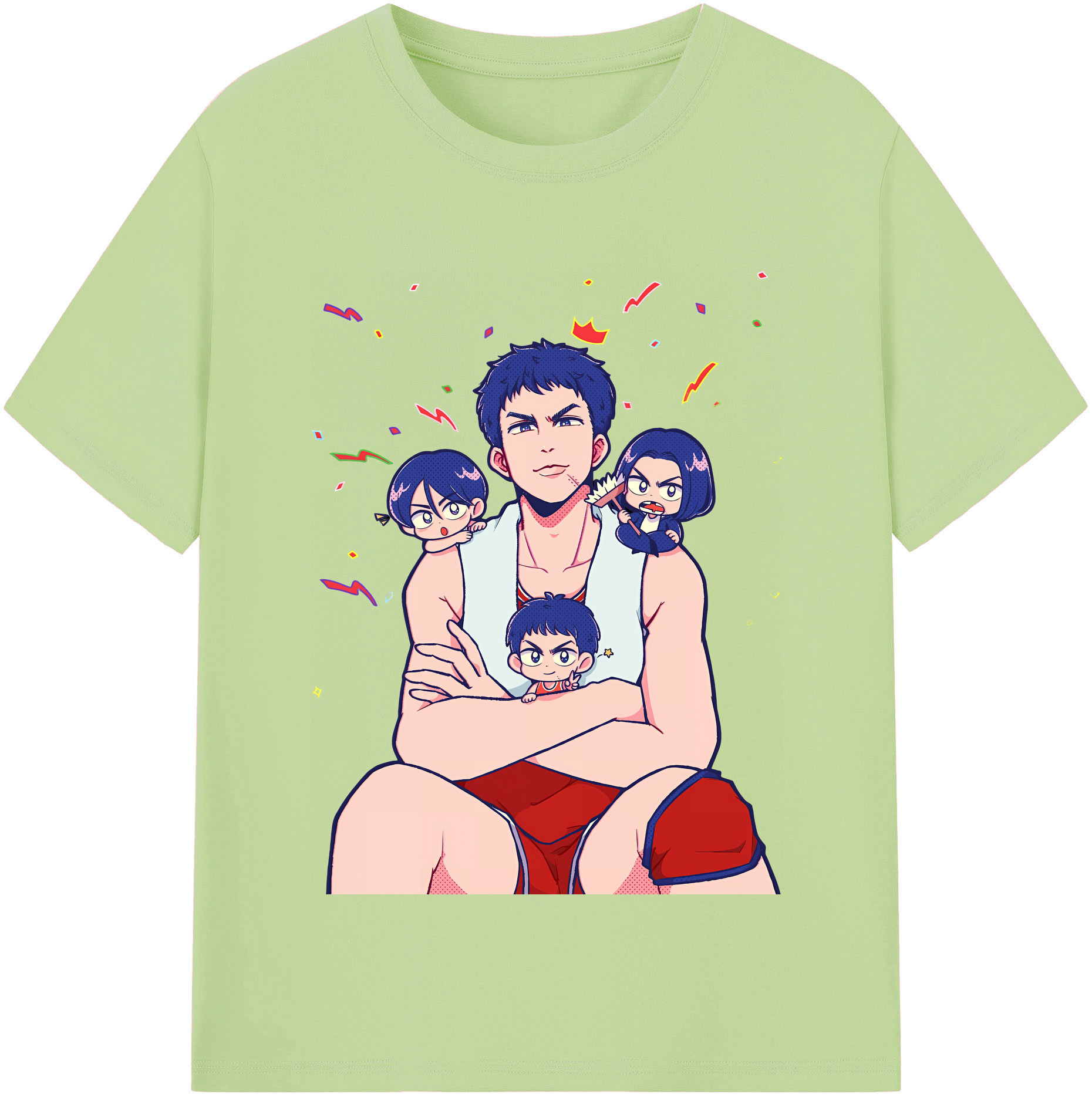 SLAM DUNK／スラムダンク 綿100％半袖Tシャツ（フロントプリント）